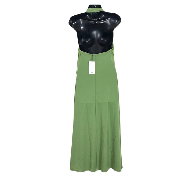 Mango Halterneck draped front midi dress-light green
Size XS, NWT - Picture 4 of 5